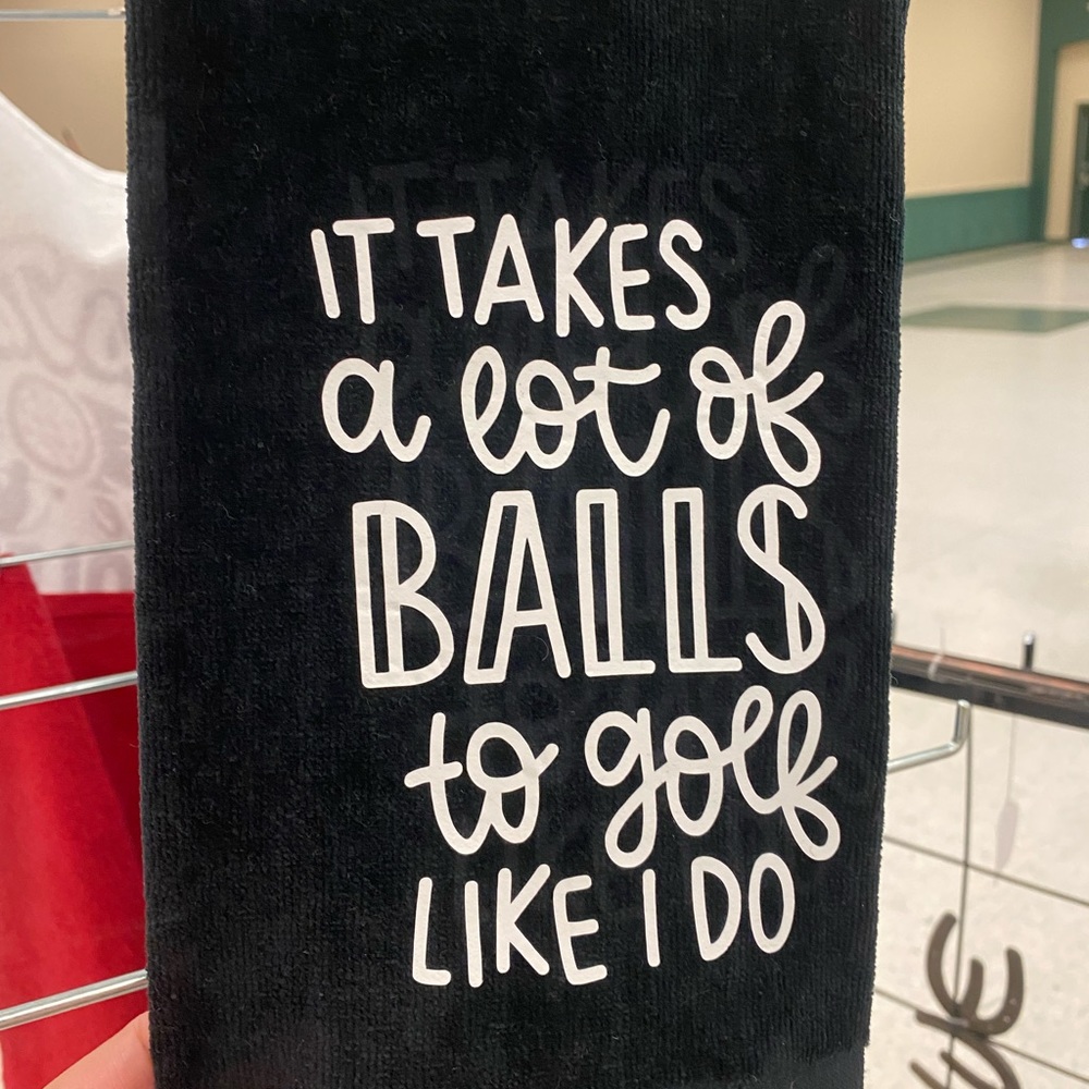 Tri fold Black Golf Towel